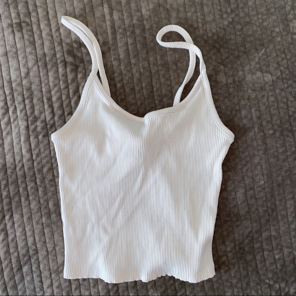 Ribbed crop tank top